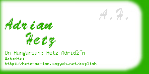 adrian hetz business card